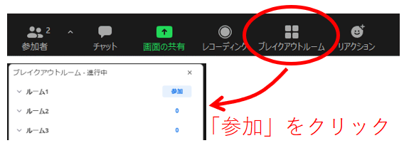 ブレイクアウトルームのイメージ